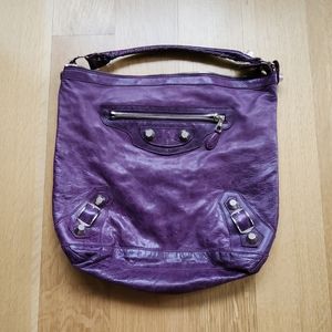 Balenciaga Day Bag in Raisin 2009 Giant Silver Hardware